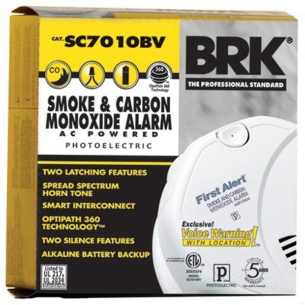 First Alert Brk 120V ACDC Smoke Alarm SC7010BV